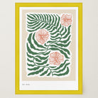 Green Fern & Pink Flowers Botanical Wall Art Print-Skudaboo