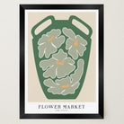 Green Flower Market Wall Art Print-Skudaboo