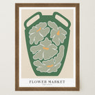 Green Flower Market Wall Art Print-Skudaboo