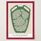Green Flower Market Wall Art Print-Skudaboo