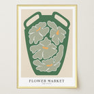 Green Flower Market Wall Art Print-Skudaboo