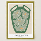 Green Flower Market Wall Art Print-Skudaboo