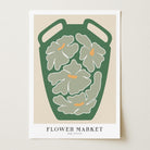 Green Flower Market Wall Art Print-Skudaboo