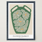 Green Flower Market Wall Art Print-Skudaboo
