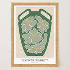 Green Flower Market Wall Art Print-Skudaboo