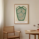 Green Flower Market Wall Art Print-Skudaboo