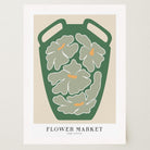 Green Flower Market Wall Art Print-Skudaboo