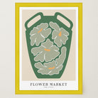 Green Flower Market Wall Art Print-Skudaboo