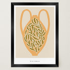 Yellow Scandi Botanical Vase Art Print-Skudaboo