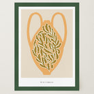 Yellow Scandi Botanical Vase Art Print-Skudaboo