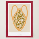 Yellow Scandi Botanical Vase Art Print-Skudaboo