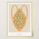 Yellow Scandi Botanical Vase Art Print-Skudaboo