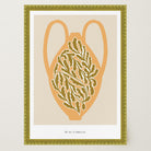 Yellow Scandi Botanical Vase Art Print-Skudaboo