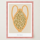 Yellow Scandi Botanical Vase Art Print-Skudaboo