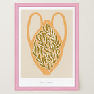 Yellow Scandi Botanical Vase Art Print-Skudaboo
