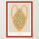 Yellow Scandi Botanical Vase Art Print-Skudaboo