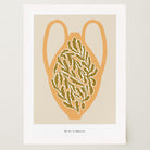 Yellow Scandi Botanical Vase Art Print-Skudaboo