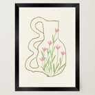 Abstract Floral Vase Wall Art Print-Skudaboo