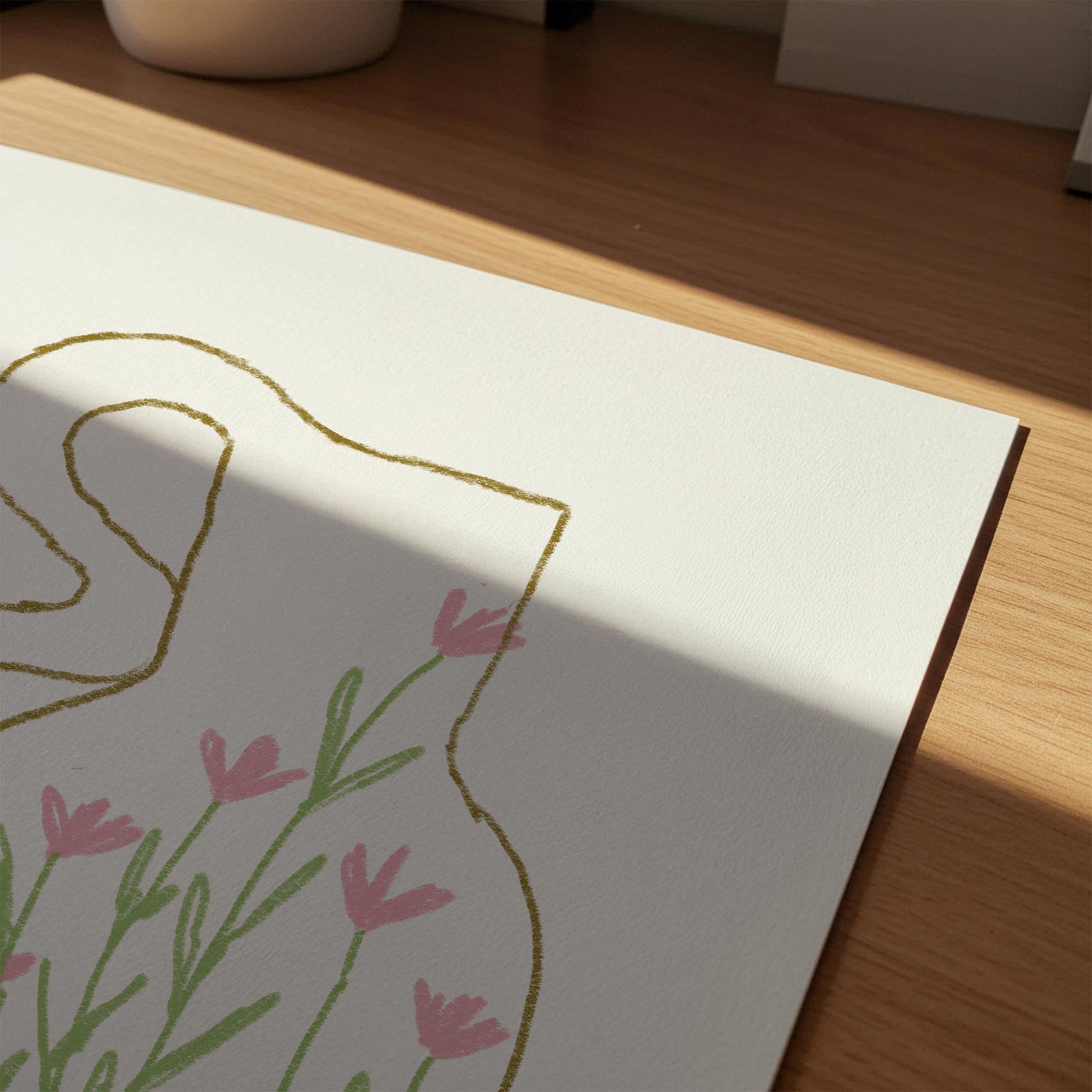 Abstract Floral Vase Wall Art Print-Skudaboo