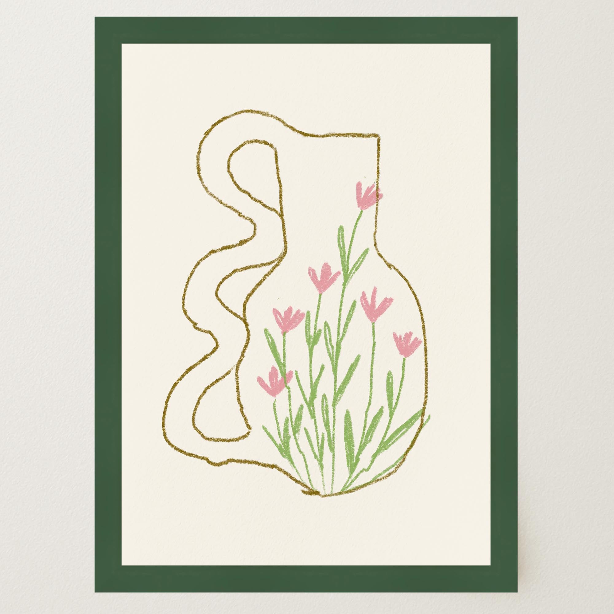 Abstract Floral Vase Wall Art Print-Skudaboo