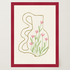 Abstract Floral Vase Wall Art Print-Skudaboo