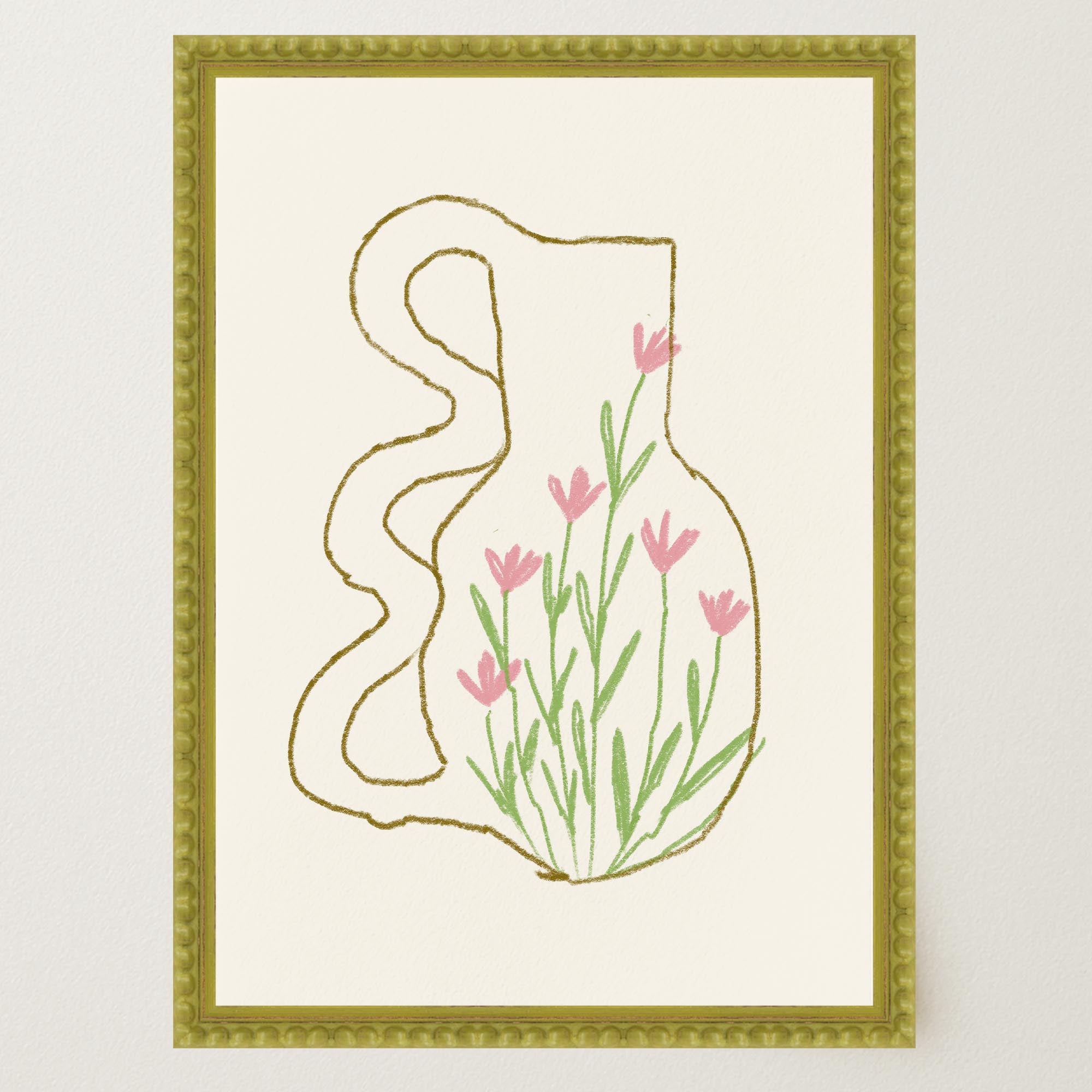 Abstract Floral Vase Wall Art Print-Skudaboo