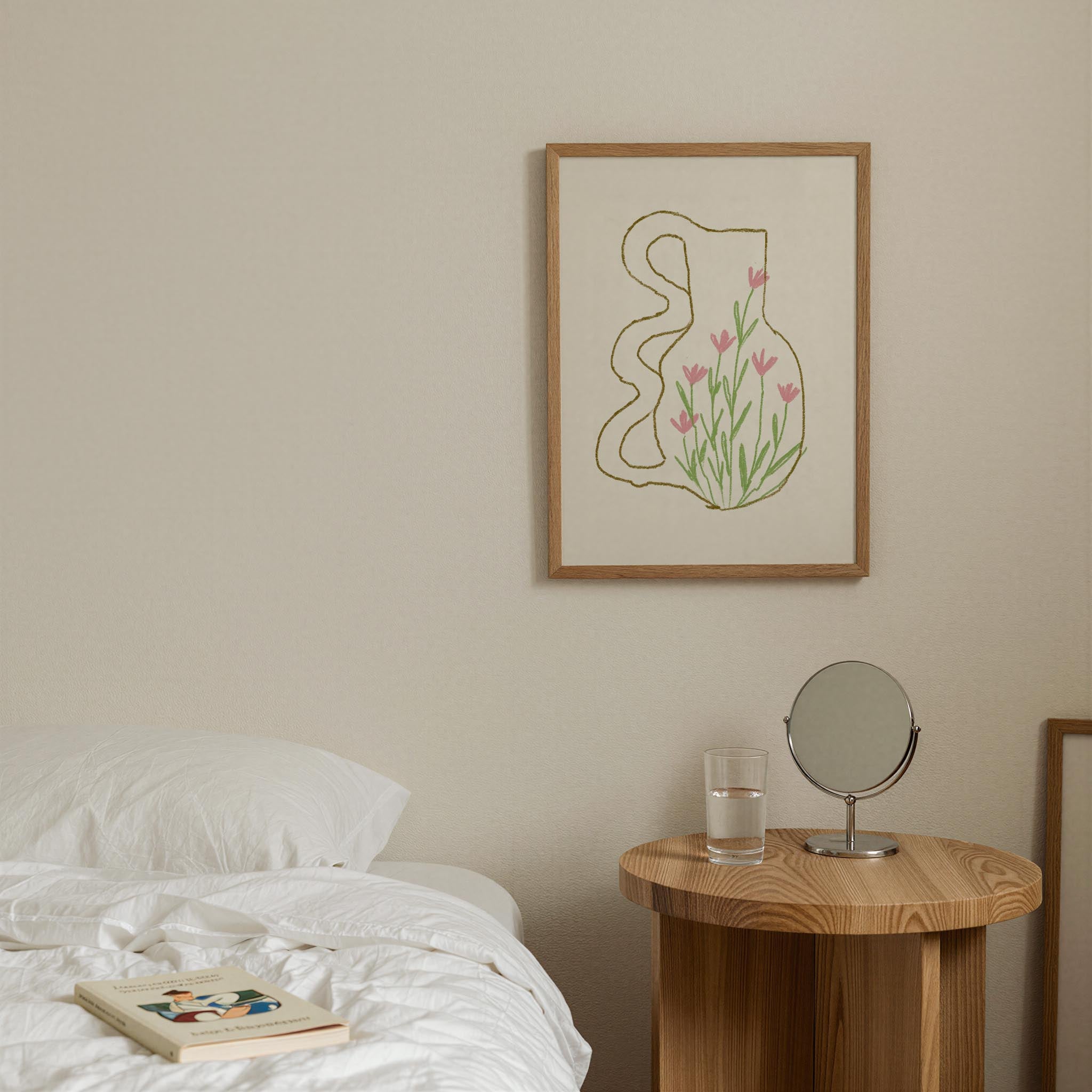 Abstract Floral Vase Wall Art Print-Skudaboo