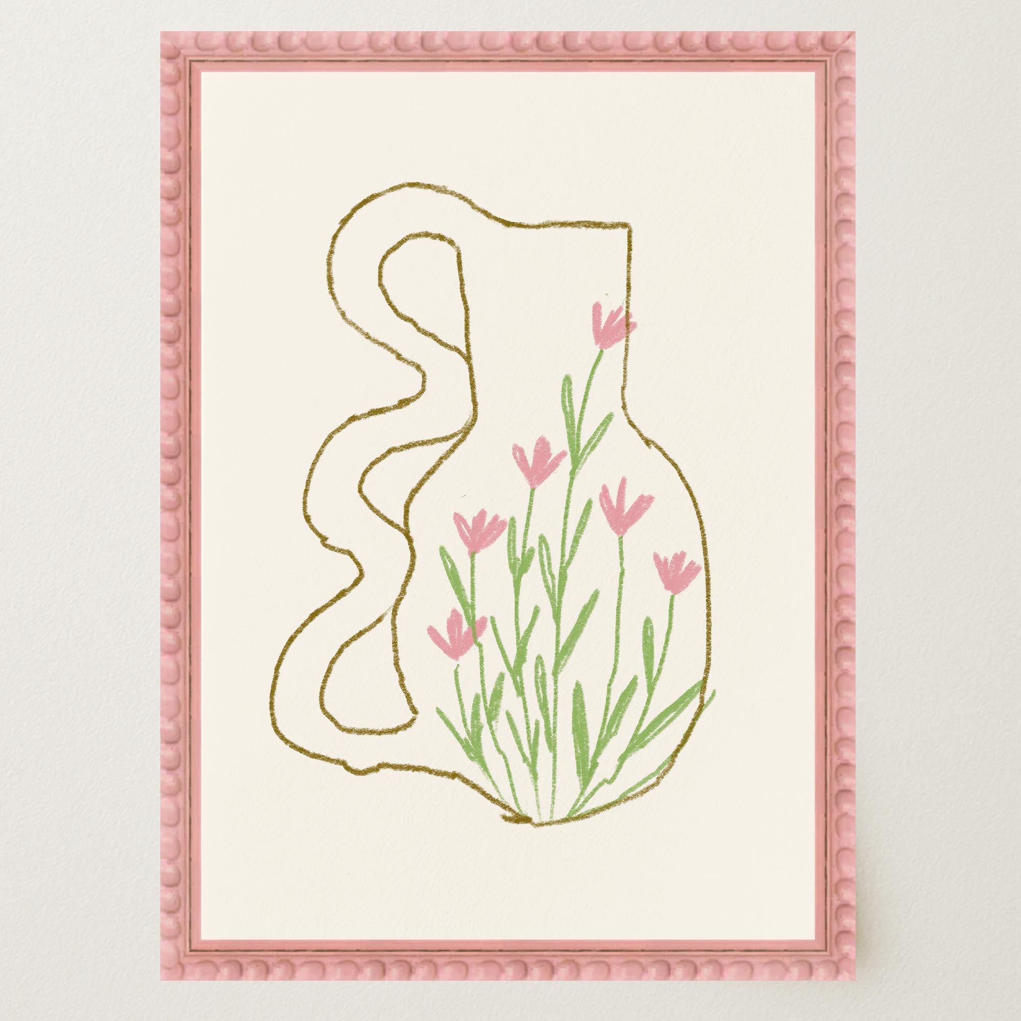 Abstract Floral Vase Wall Art Print-Skudaboo