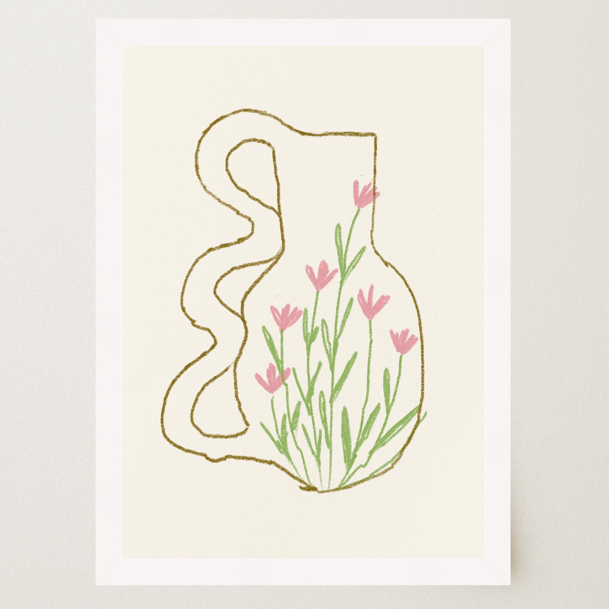 Abstract Floral Vase Wall Art Print-Skudaboo