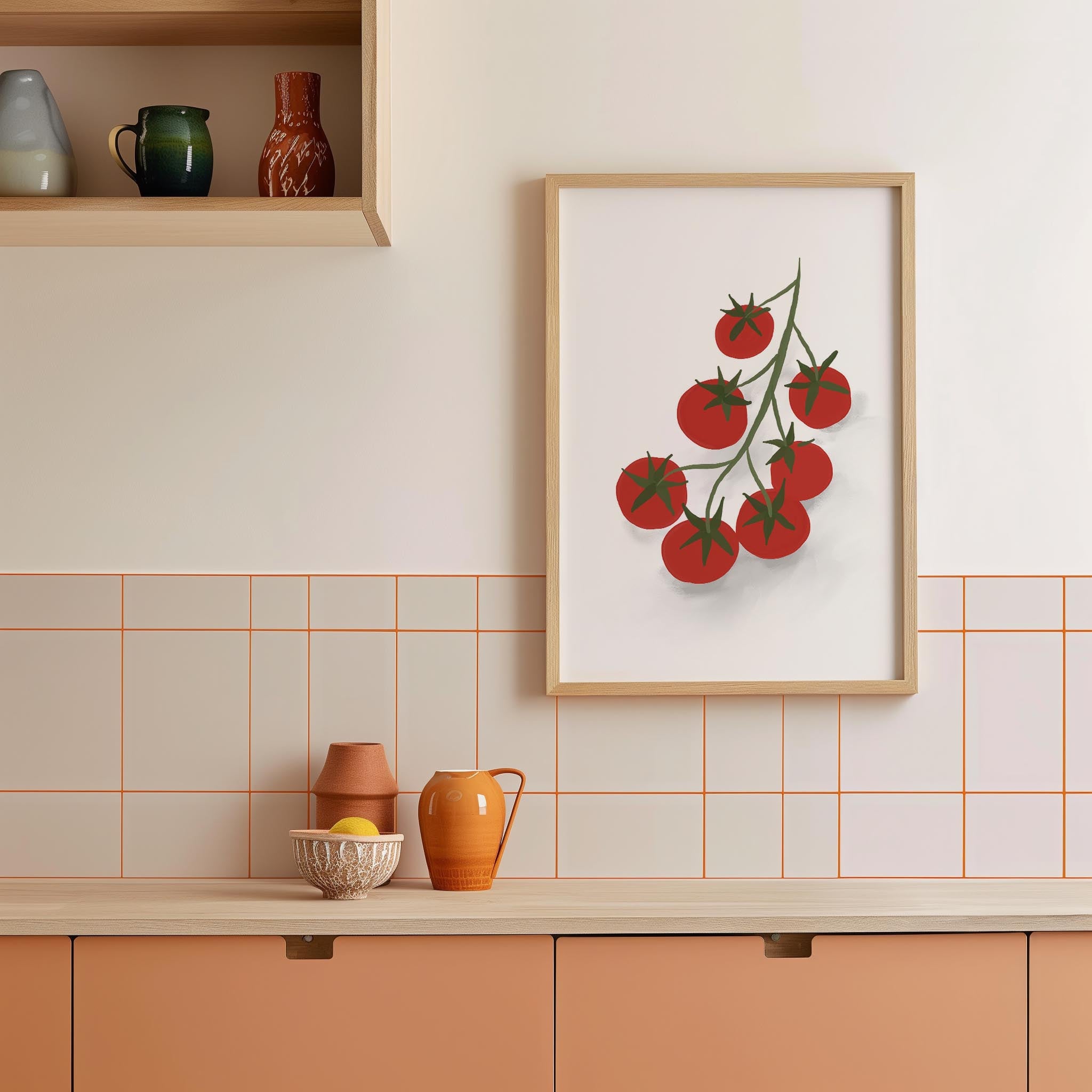 Tomatoes on the Vine Wall Art Print-Skudaboo