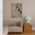 Colourful Still Life Fruit and Flowers Wall Art Print-Skudaboo
