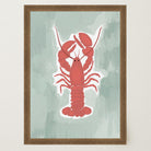 Red Lobster Illustration Wall Art Print-Skudaboo