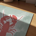 Red Lobster Illustration Wall Art Print-Skudaboo
