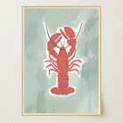 Red Lobster Illustration Wall Art Print-Skudaboo