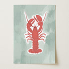 Red Lobster Illustration Wall Art Print-Skudaboo