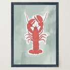 Red Lobster Illustration Wall Art Print-Skudaboo