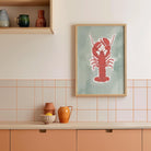 Red Lobster Illustration Wall Art Print-Skudaboo