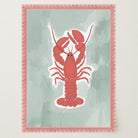Red Lobster Illustration Wall Art Print-Skudaboo