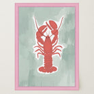 Red Lobster Illustration Wall Art Print-Skudaboo