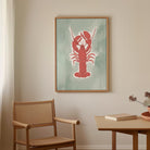 Red Lobster Illustration Wall Art Print-Skudaboo