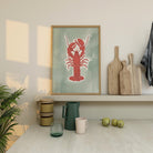 Red Lobster Illustration Wall Art Print-Skudaboo