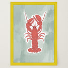 Red Lobster Illustration Wall Art Print-Skudaboo