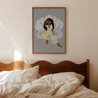 Woman Sitting in Chair Wall Art Print-Skudaboo