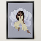Woman Sitting in Chair Wall Art Print-Skudaboo