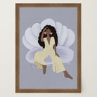 Woman Sitting in Chair Wall Art Print-Skudaboo