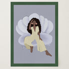 Woman Sitting in Chair Wall Art Print-Skudaboo