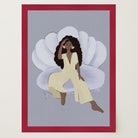 Woman Sitting in Chair Wall Art Print-Skudaboo
