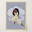 Woman Sitting in Chair Wall Art Print-Skudaboo