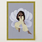 Woman Sitting in Chair Wall Art Print-Skudaboo