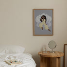 Woman Sitting in Chair Wall Art Print-Skudaboo